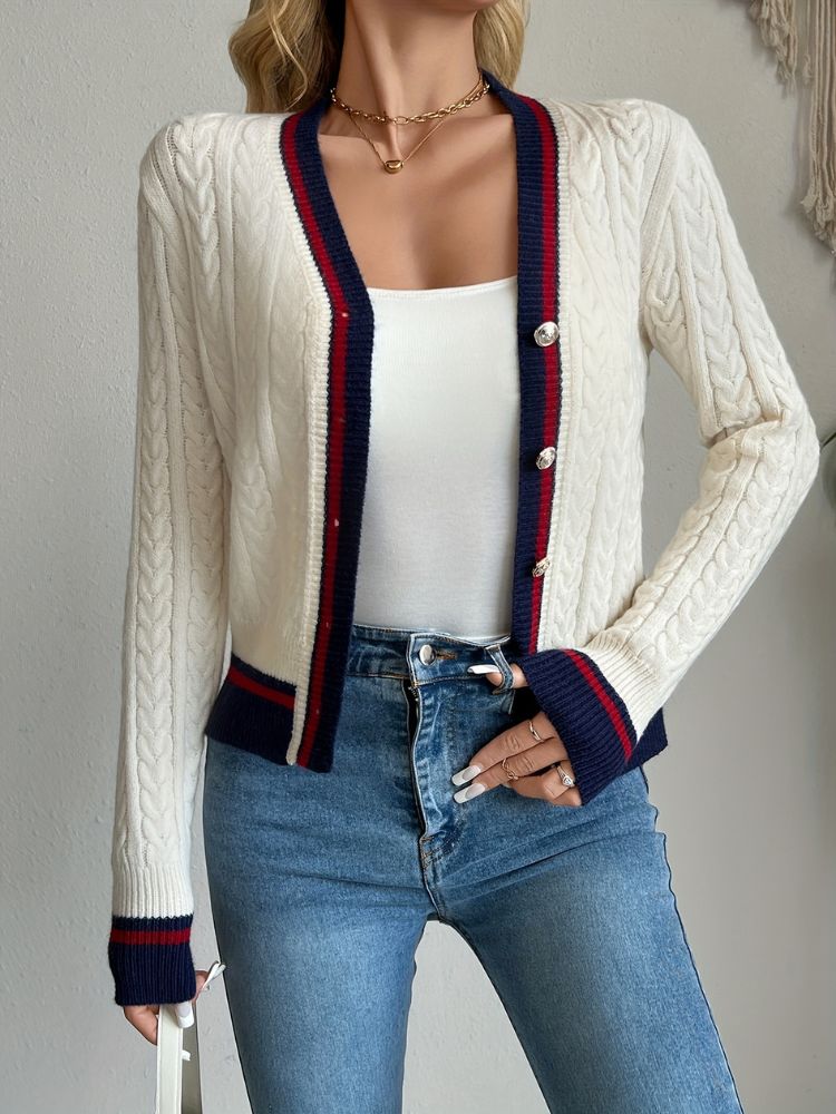 Damen Strickjacke mit Knöpfen
