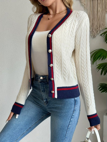 Damen Strickjacke mit Knöpfen